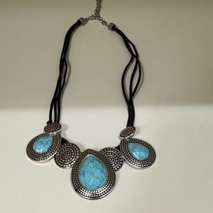 Artisan Silver and Turquoise Statement Necklace